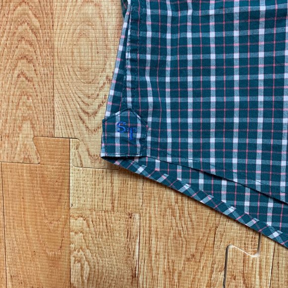 Southern Tide Shirt Green Mens Medium Plaid/Check Long Sleeve Button Down - Picture 9 of 14